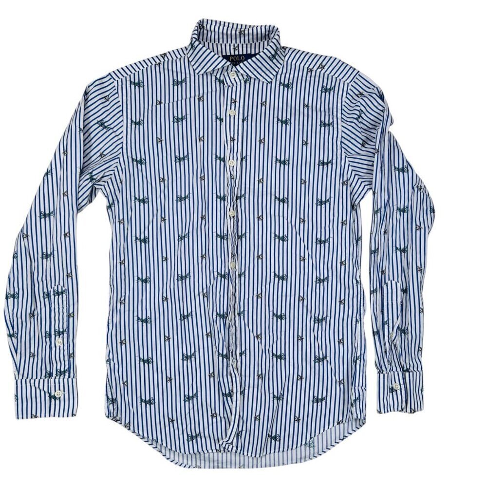 Polo Ralph Lauren XS Grasshopper Long Sleeve Shirt Striped Preppy